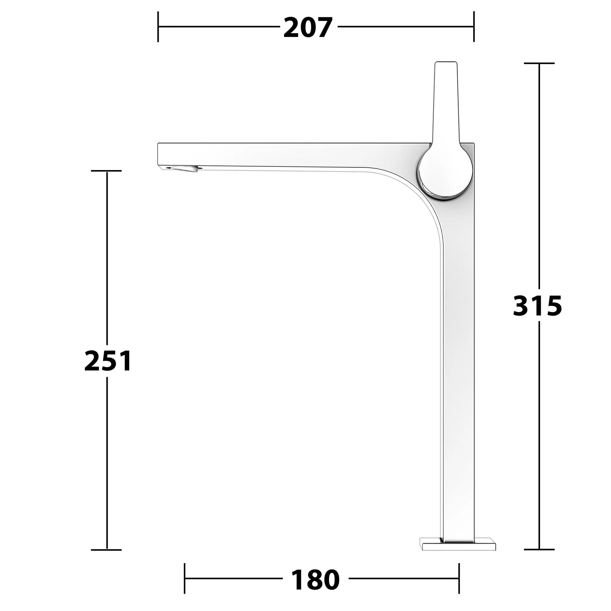 EHM-WT-Mischer 250 Edtion 11 51102, ohne Ablaufgrt., verchromt