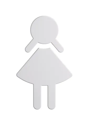 HEWI Symbol Frau Serie 801, matt, selbstklebend, Signalweiß