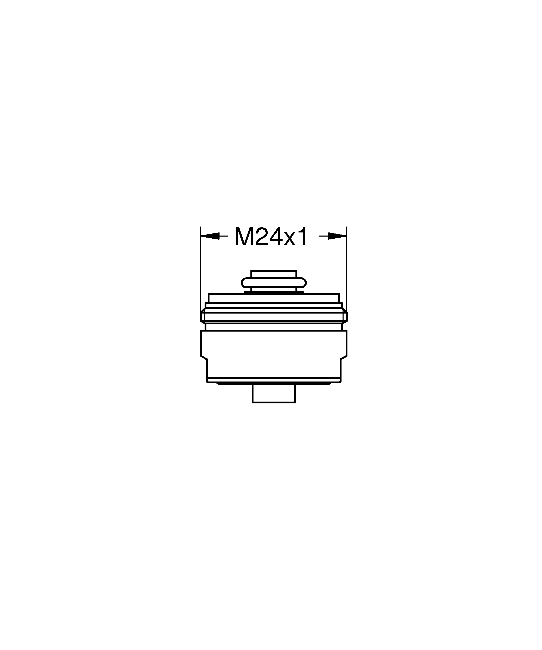 Mousseur 48379, Außengewinde, M 24 × 1, 19,0 l/min bei 3 bar, Dual Strahlregler Blue, chrom