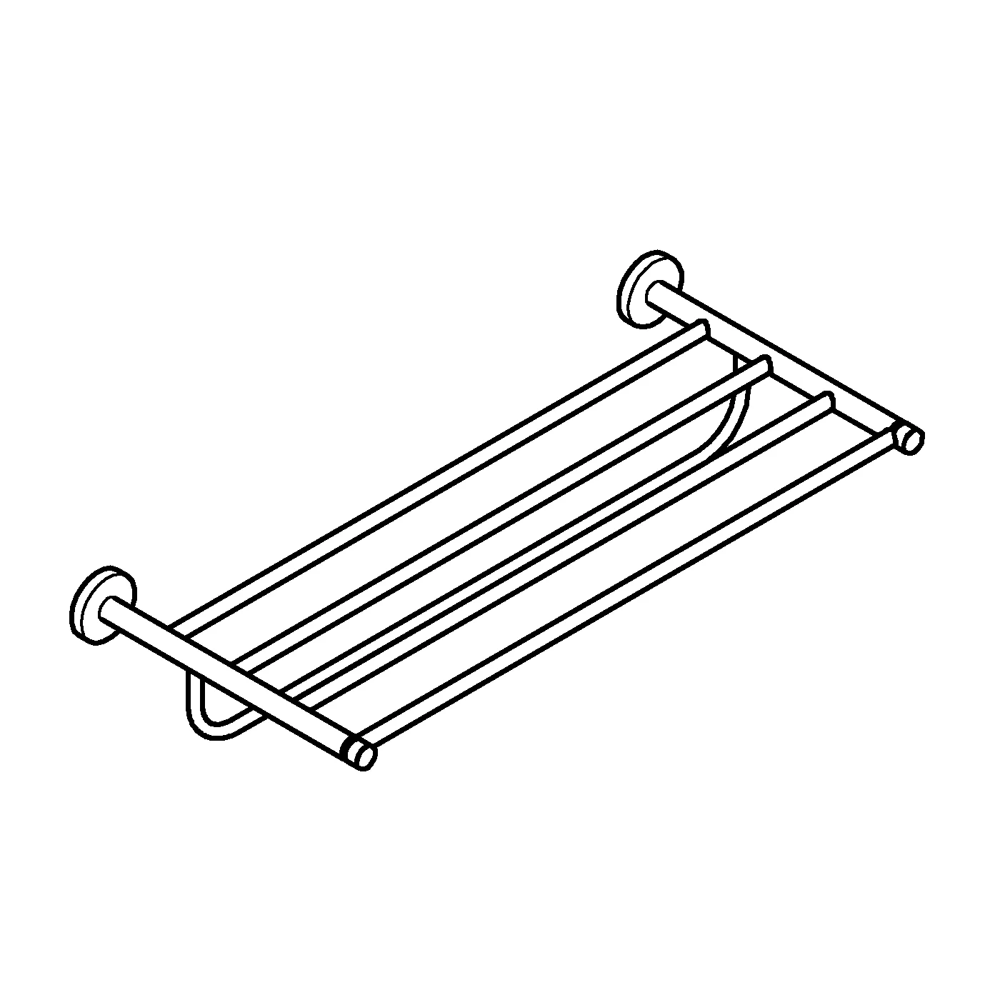 Grohe Essentials Multi-Badetuchhalter 40800_1, 604 mm, nickel gebürstet Grohe Essentials Multi-Badetuchhalter 40800_1, 604 mm, nickel gebürstet