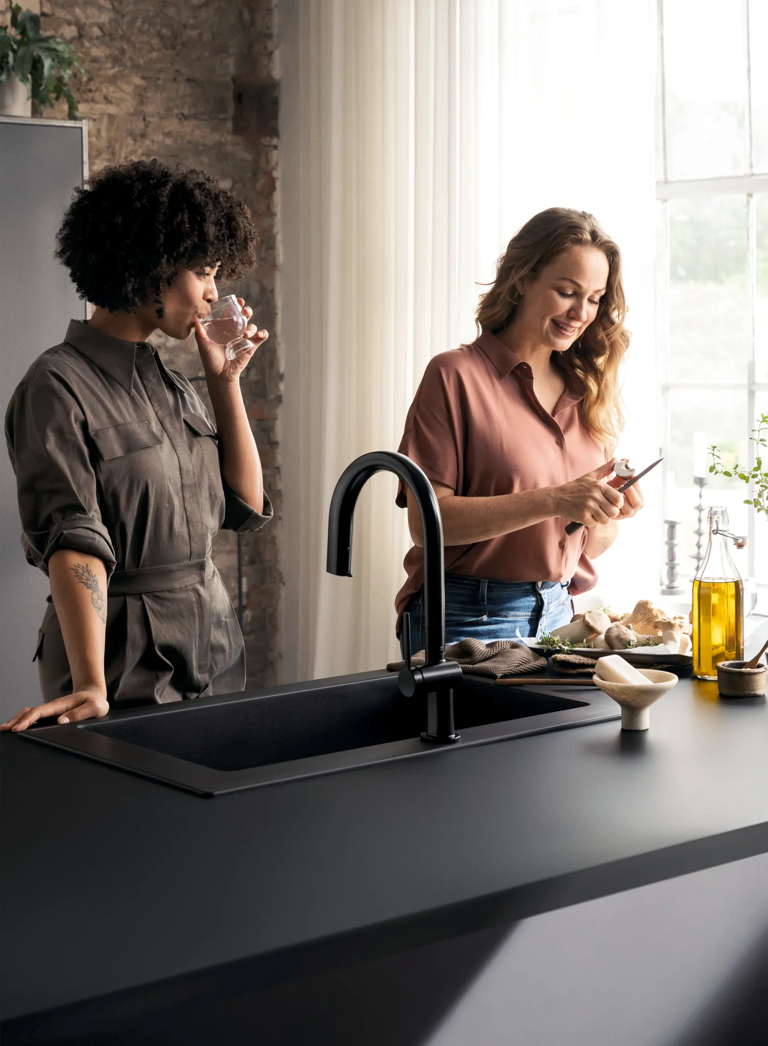 Hansgrohe Aqittura M91 Mischer M9 Starter Set Mattschwarz