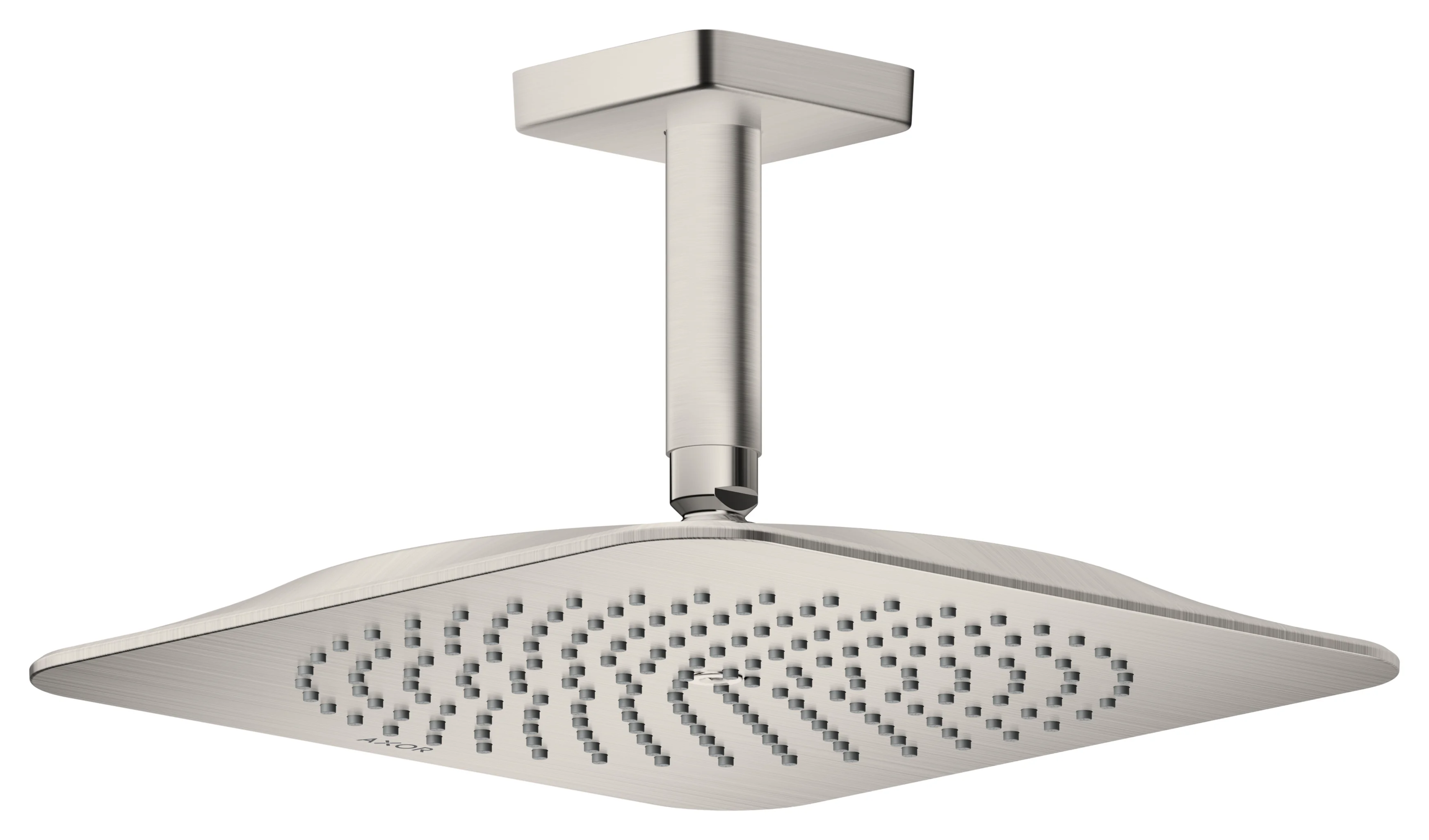 Hansgrohe AXOR Citterio C Kopfbrause 270/270 1jet mit Deckenanschluss BSO, Edelstahl Optic, 270 x 270 mm, PowderRain Strahlart, 11 l/min Durchflussmenge Hansgrohe AXOR Citterio C Kopfbrause 270/270 1jet mit Deckenanschluss BSO, Edelstahl Optic, 270 x 270 mm, PowderRain Strahlart, 11 l/min Durchflussmenge