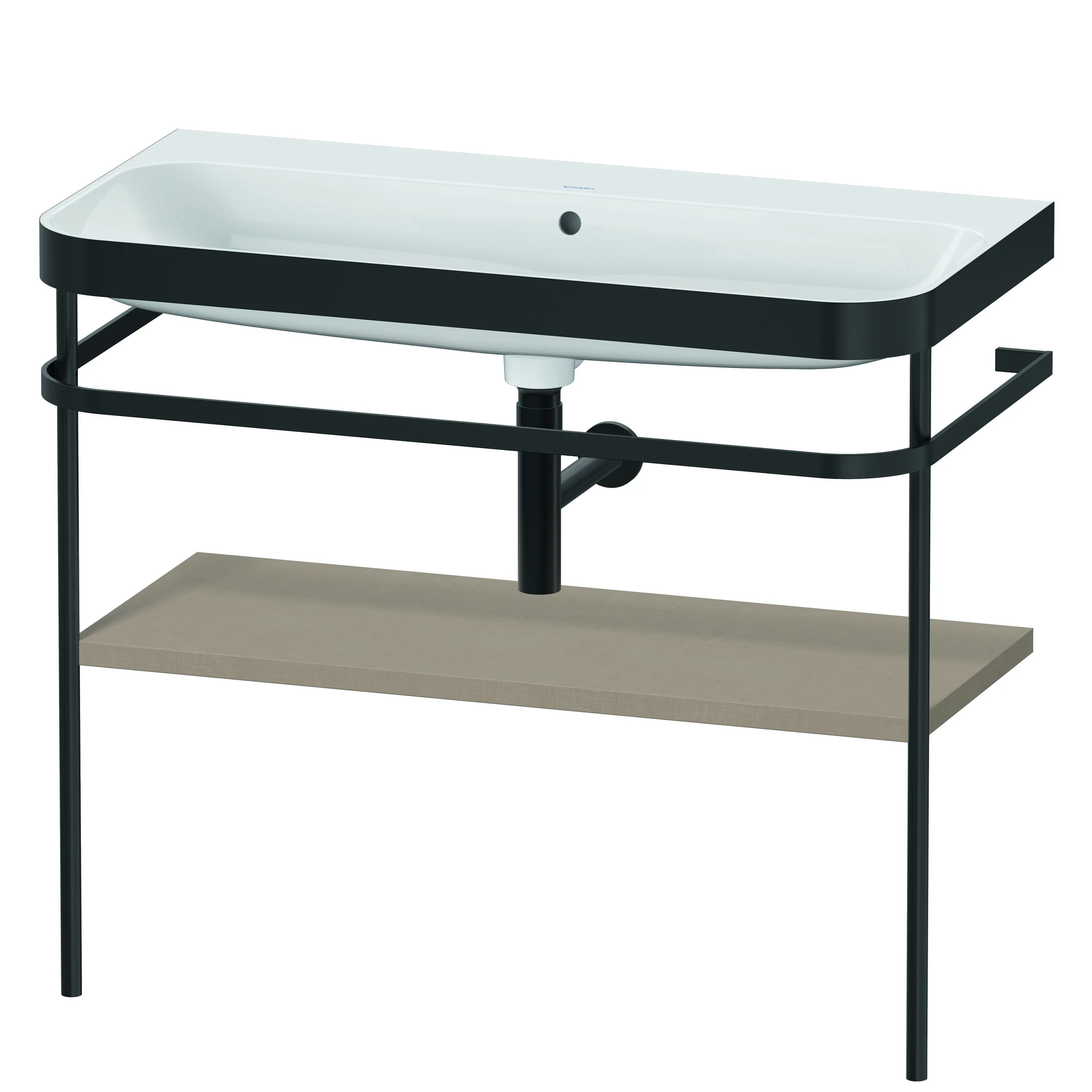 Duravit Waschtischunterschrank mit Metallkonsole „Happy D.2 Plus“ 97,5 × 85 × 49 cm in Leinen Duravit Waschtischunterschrank mit Metallkonsole „Happy D.2 Plus“ 97,5 × 85 × 49 cm in Leinen