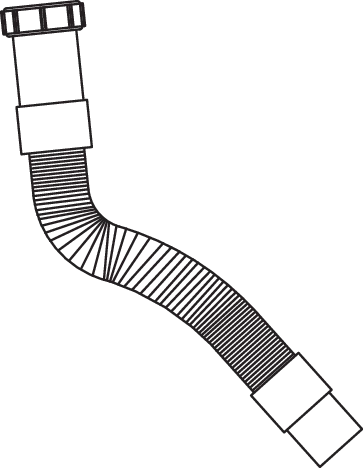 Flexschlauch McAlpine des Systems S 50, für höhenverstellbares Waschtisch-Vorwandelement S50.01.01000