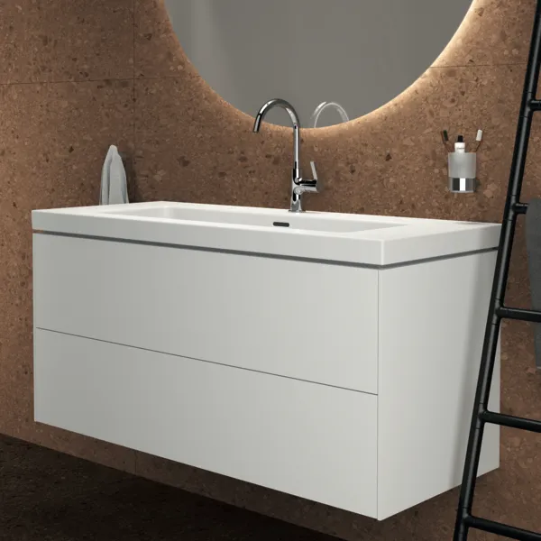 Ideal Standard Waschtischunterschrank „Conca“ 120 × 55,5 × 50,5 cm Weiß matt lackiert