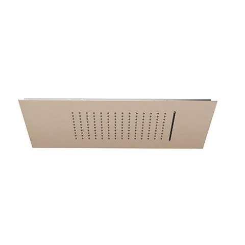 Kludi-ASANA Kopfbrause 2 Strahlarten, 600 x 300 mm, Brushed Bronze PVD, Regen & Wasserfall, Deckeneinbau, DN 15
