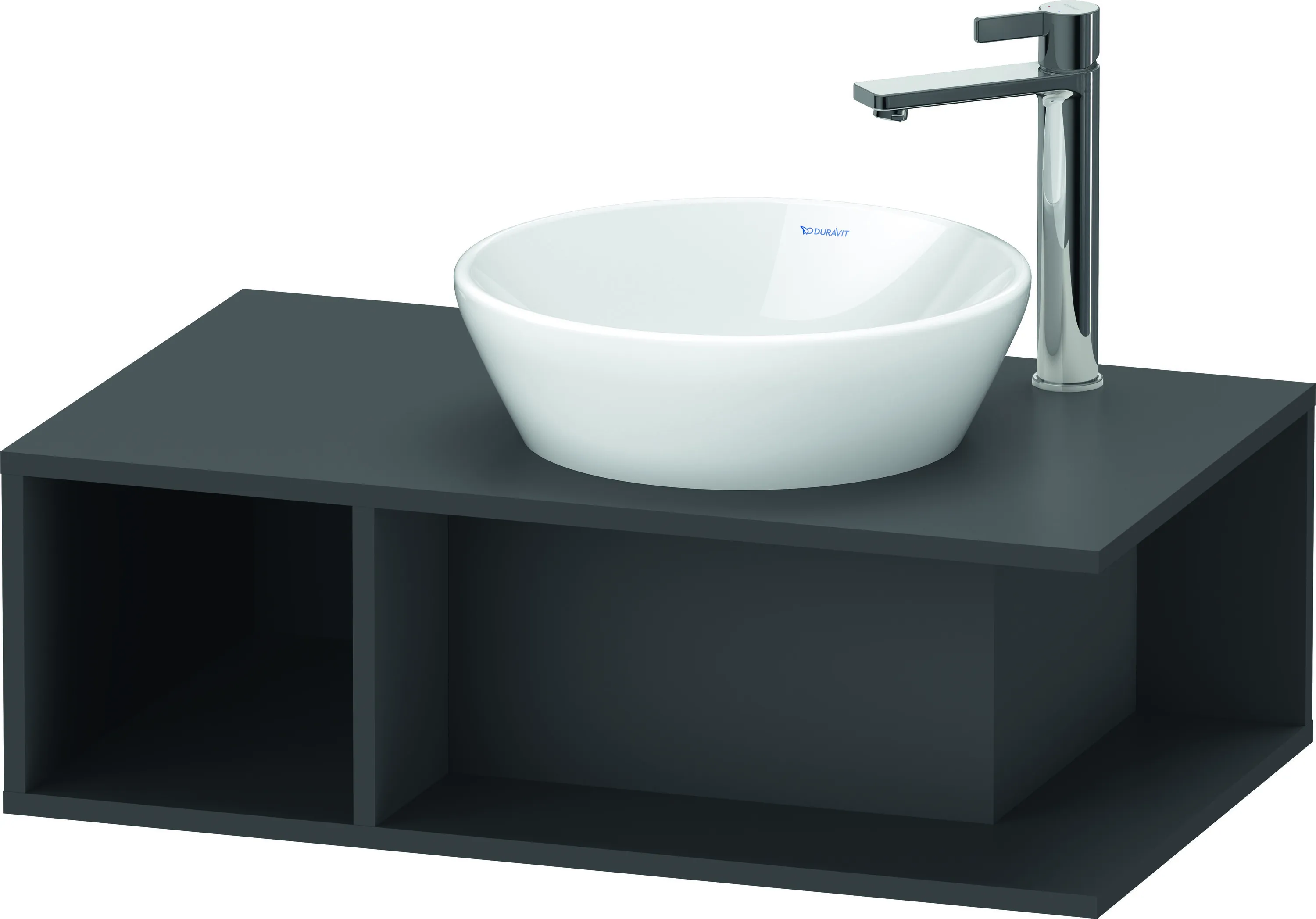 Duravit Waschtischunterschrank wandhängend „D-Neo“ 80 × 26 × 48 cm Graphit Matt
