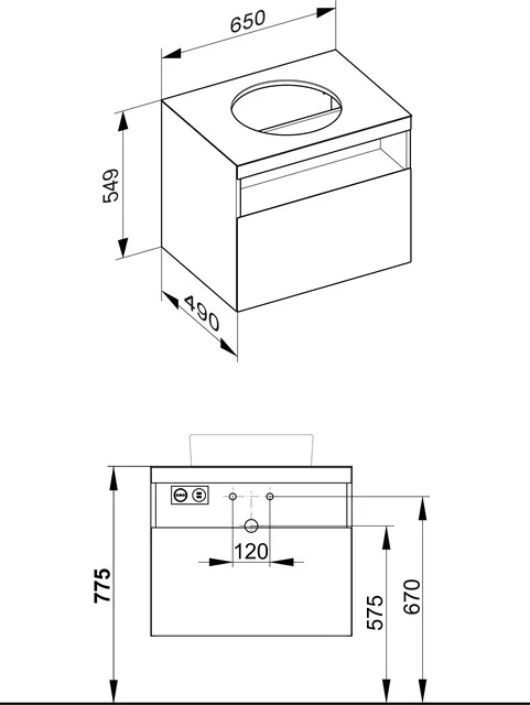 KEUCO Waschtischunterschrank mit Auszug „Stageline“ Cashmere (Glas), Cashmere (Dekor, matt), ohne Hahnlochbohrung, mit Beleuchtung, mit Steckdose 650 × 550 × 490 mm KEUCO Waschtischunterschrank mit Auszug „Stageline“ Cashmere (Glas), Cashmere (Dekor, matt), ohne Hahnlochbohrung, mit Beleuchtung, mit Steckdose 650 × 550 × 490 mm