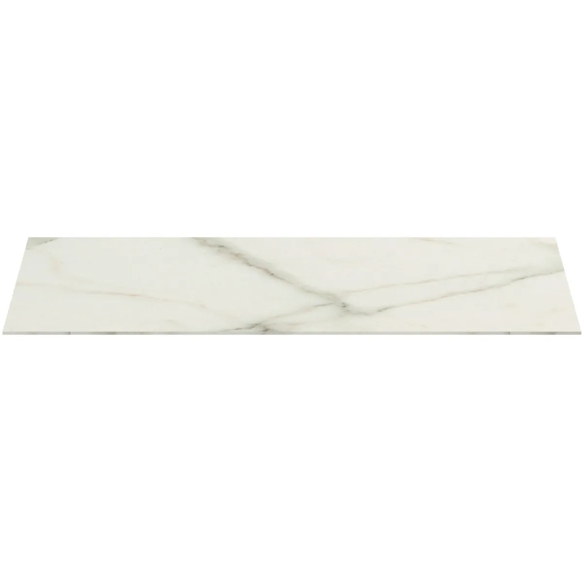 Waschtischplatte Conca, aus Keramik, 1002x505x6mm, Marmor Noir Desir