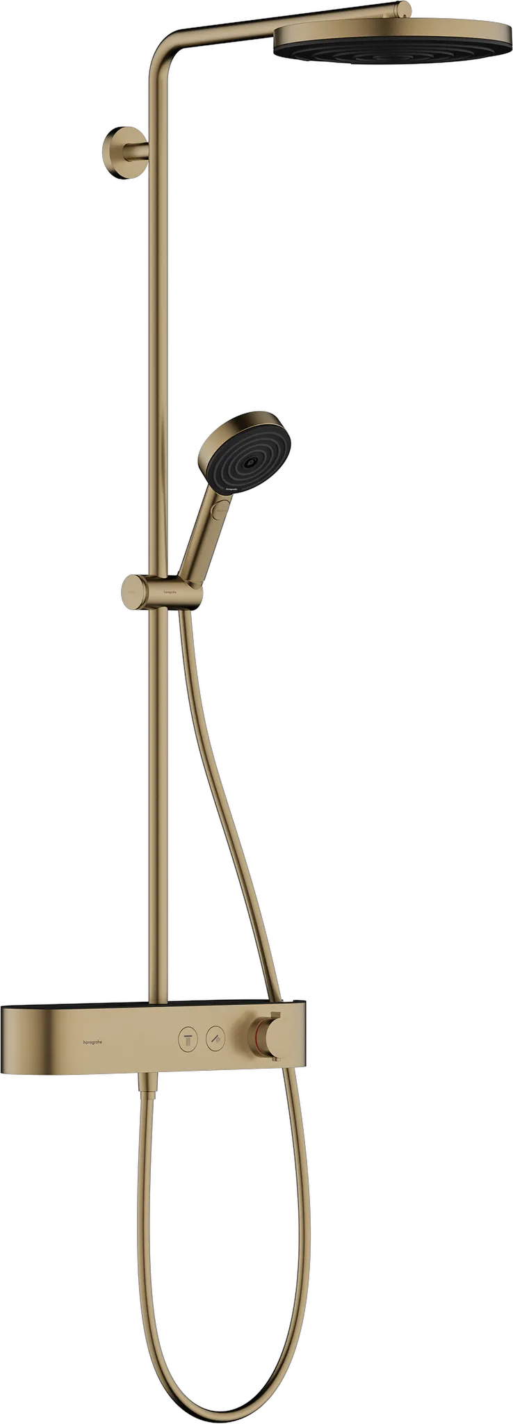 Hansgrohe Pulsify S Showerpipe 260 1jet EcoSmart mit Brausethermostat Aufputz BBR, Brushed Bronze, 398 mm Brausearmlänge, 7,5 l/min Durchfluss Hansgrohe Pulsify S Showerpipe 260 1jet EcoSmart mit Brausethermostat Aufputz BBR, Brushed Bronze, 398 mm Brausearmlänge, 7,5 l/min Durchfluss