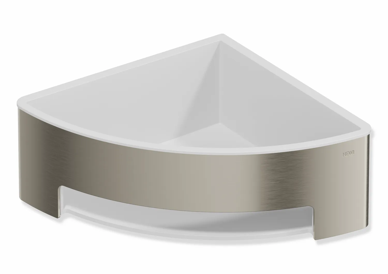 Duschkorb des Systems 900, Halter aus Edelstahl, PVD, Einsatz aus Kunststoff, weiß, H: 67 mm, Schenkellänge 170 mm, in Farbe CK (messing glänzend)