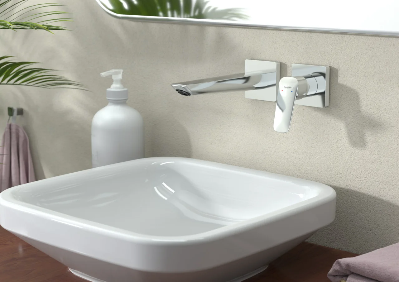 Hansgrohe Logis Einhebel-Waschtischmischer Unterputz Fine, Chrom, Ausladung 206 mm