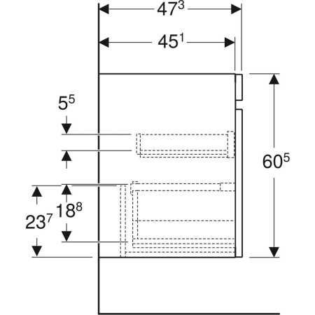 Geberit Waschtischunterschrank „Renova“ 78,8 × 60,5 × 47,3 cm Geberit Waschtischunterschrank „Renova“ 78,8 × 60,5 × 47,3 cm