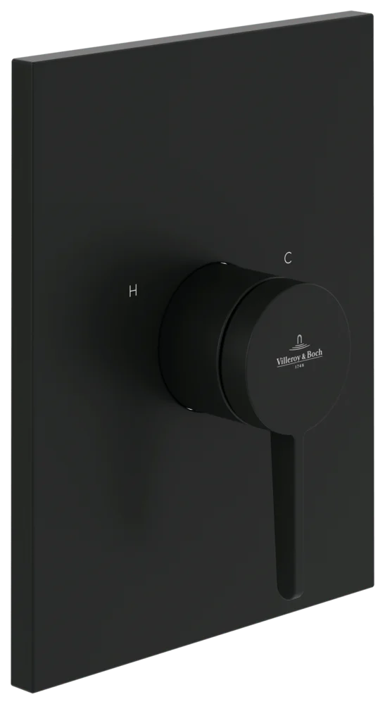 Villeroy & Boch Conum Unterputz-Einhebel-Armatur TVS127004000, 150x190x119mm, Matt Black