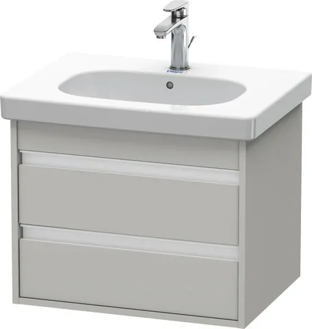 Duravit Waschtischunterschrank wandhängend „Ketho“ 60 × 48 × 45,5 cm Betongrau Matt
