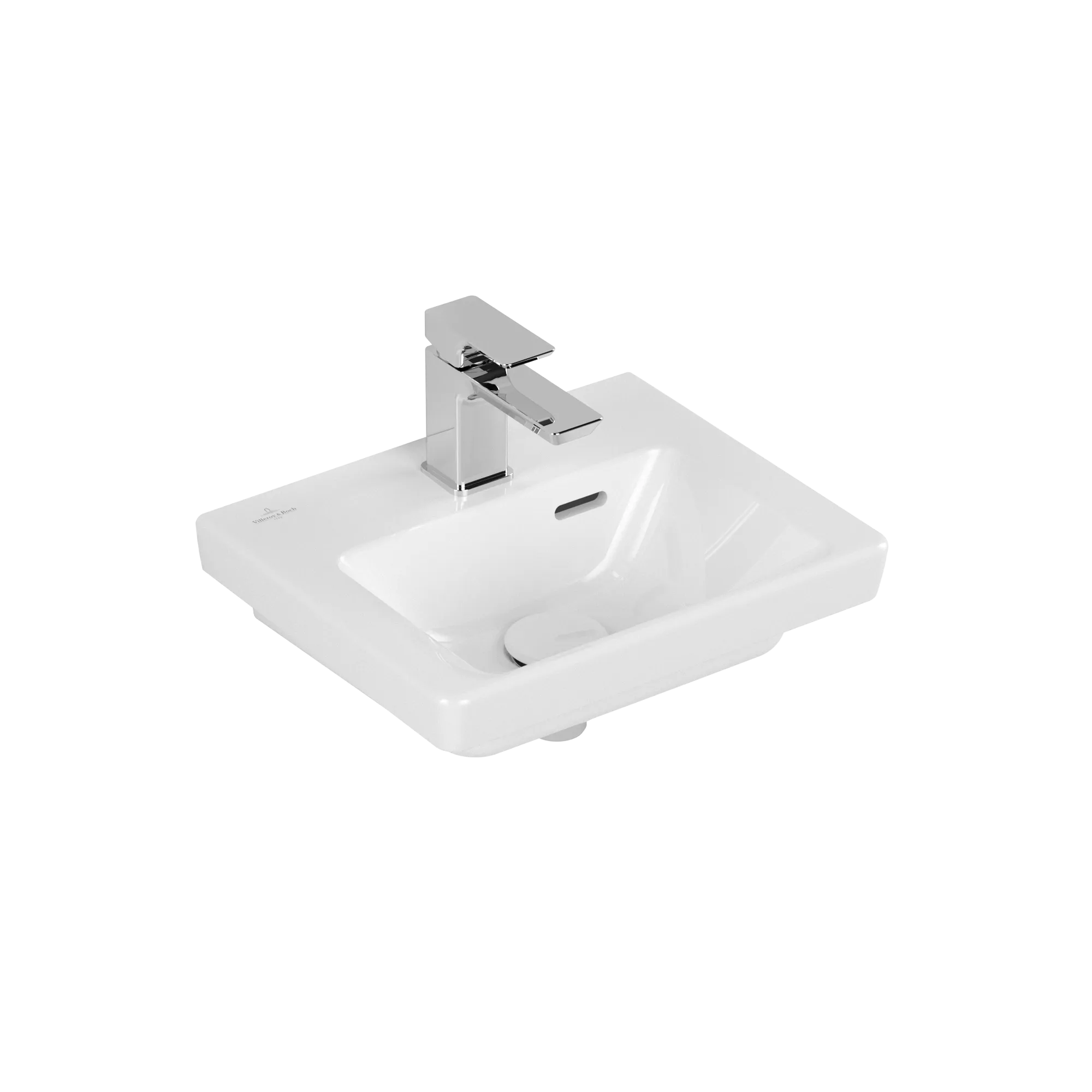 Villeroy & Boch Handwaschbecken „Subway 3.0“ 370 × 305 × 130 mm, ohne Hahnlochbohrung, Hahnlochposition mittig in Weiß Alpin Villeroy & Boch Handwaschbecken „Subway 3.0“ 370 × 305 × 130 mm, ohne Hahnlochbohrung, Hahnlochposition mittig in Weiß Alpin