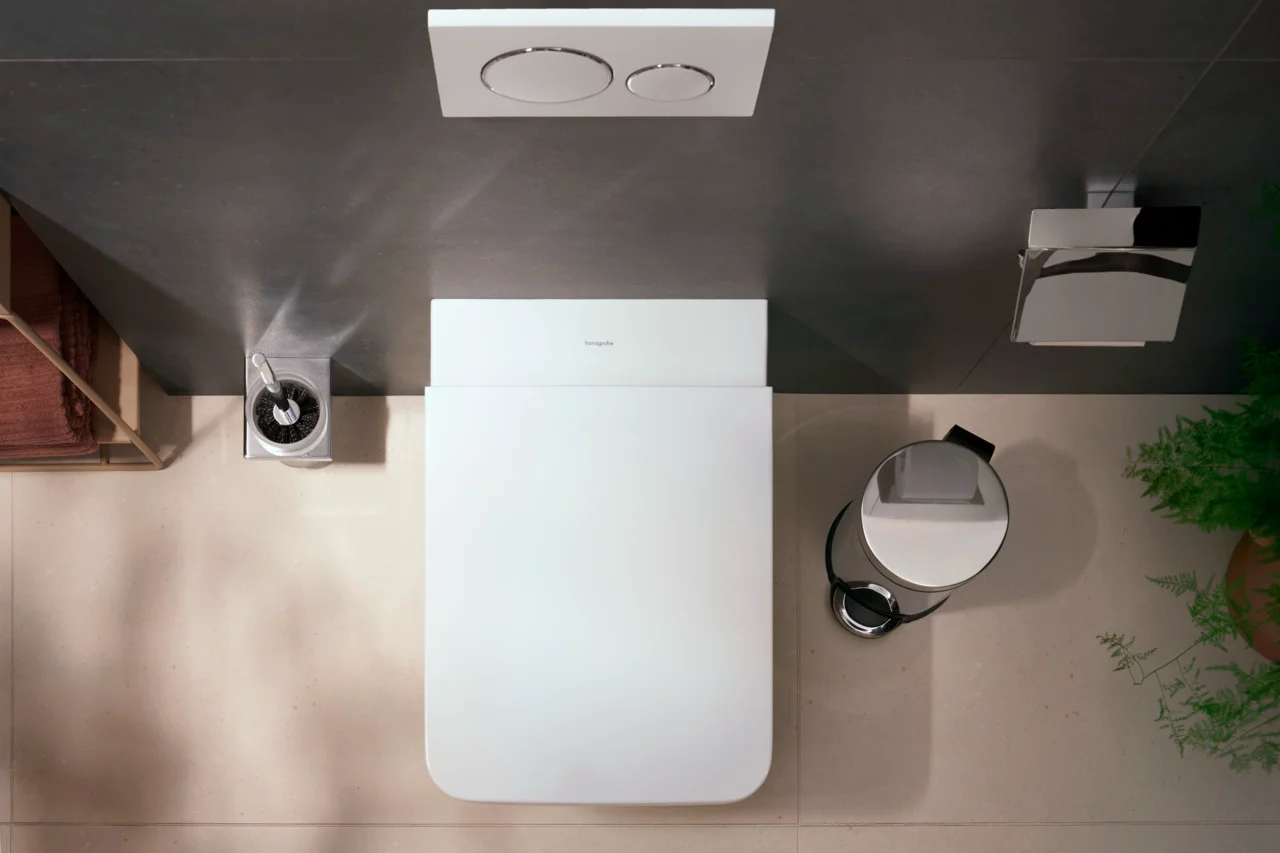 Hansgrohe EluPura Original Q Wand-WC, spülrandlos, glänzend, 540 mm Höhe, horizontaler Abgang, AquaChannel Flush Hansgrohe EluPura Original Q Wand-WC, spülrandlos, glänzend, 540 mm Höhe, horizontaler Abgang, AquaChannel Flush