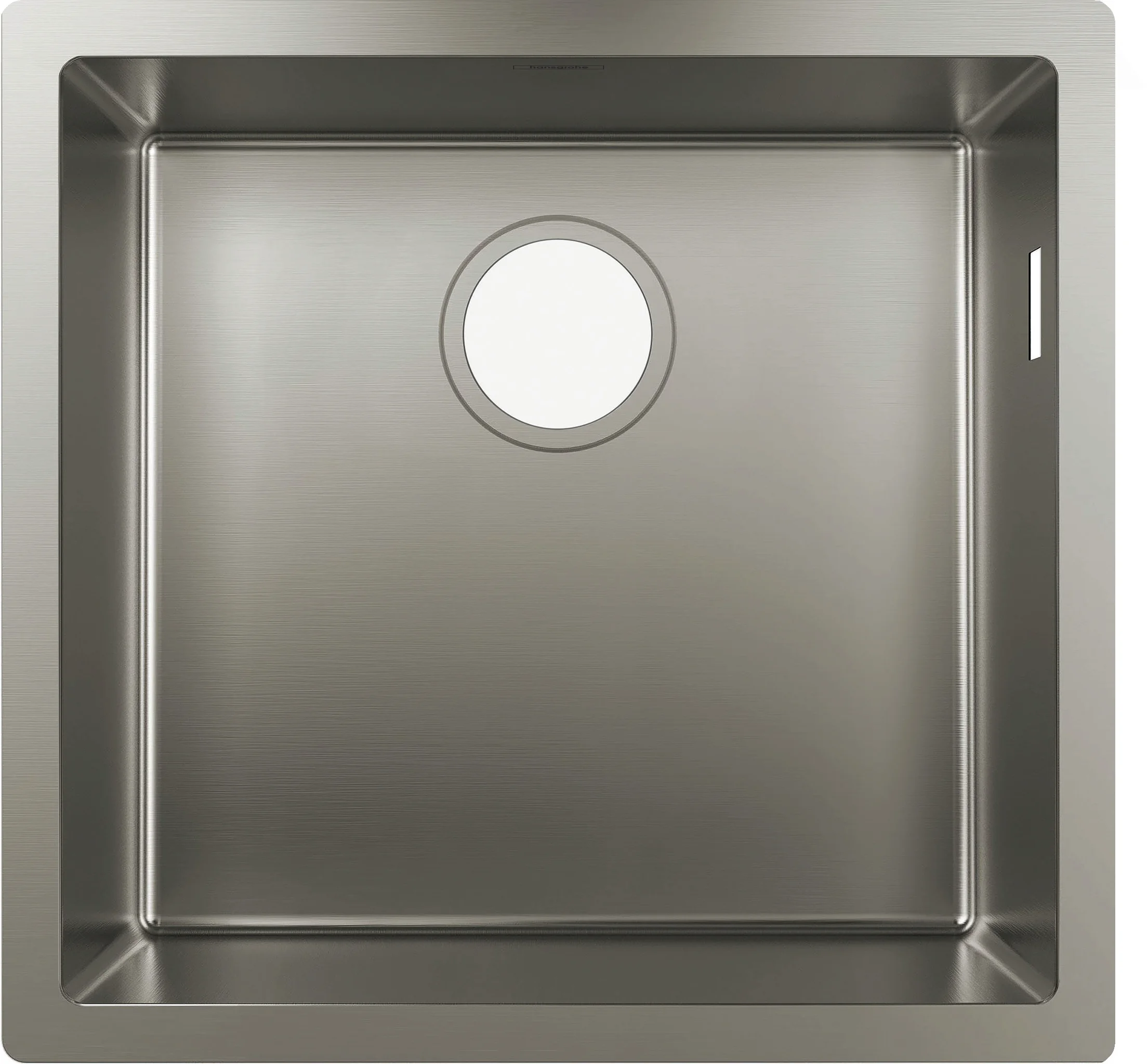 Hansgrohe Unterbauspüle S71, Edelstahl, 398 x 398 mm, Beckentiefe 187 mm Hansgrohe Unterbauspüle S71, Edelstahl, 398 x 398 mm, Beckentiefe 187 mm