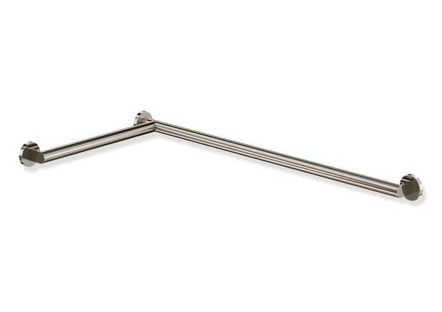HEWI Dusch- und Wannenhandlauf System 900, PVD nickelglänzend, 32 mm Durchmesser, Längen 947 x 495 mm, links