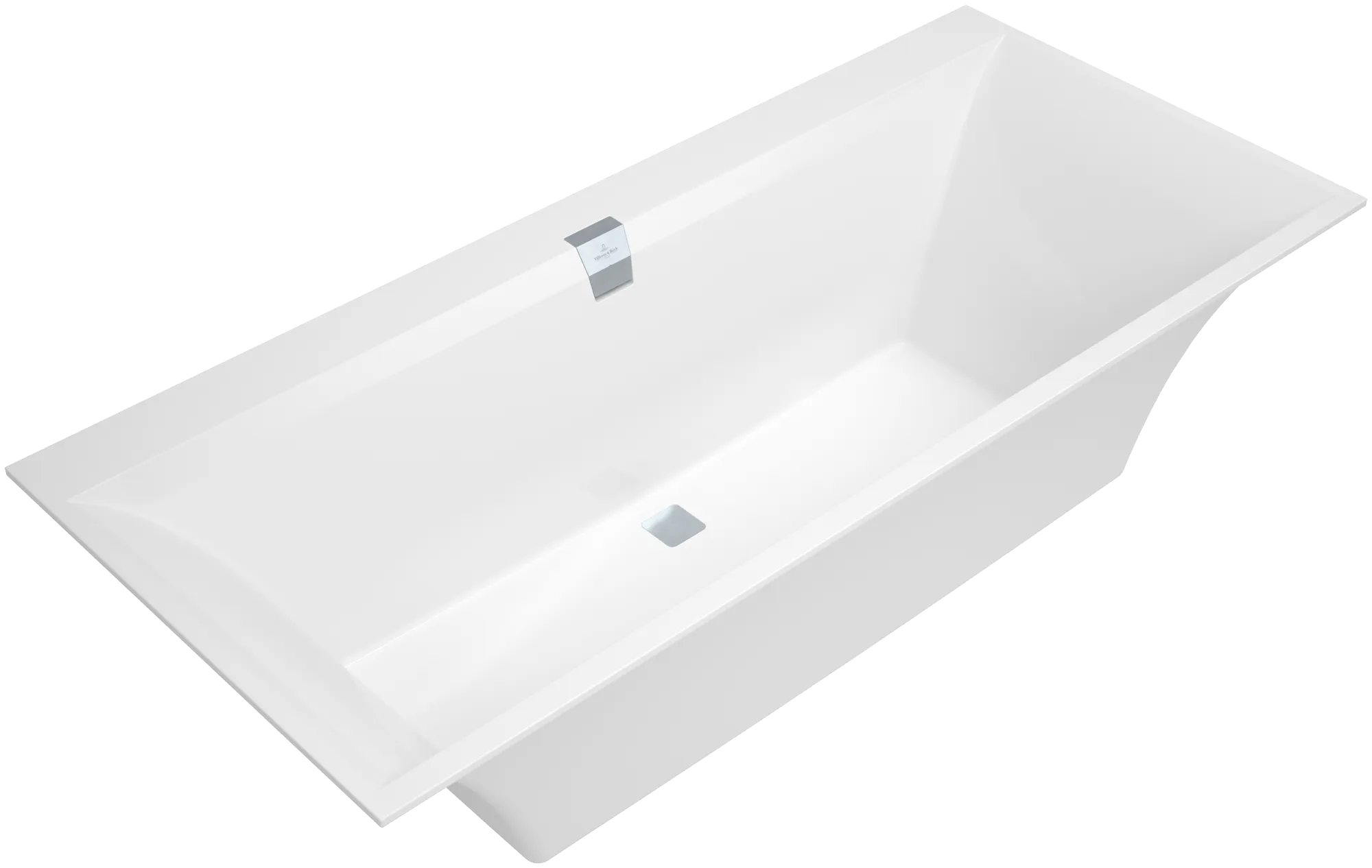 Villeroy & Boch Badewanne „Squaro Edge 12“ rechteck 180 × 80 cm, Mittelablauf