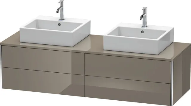 Duravit Waschtischunterschrank wandhängend „XSquare“ 160 × 40 × 54,8 cm Flannel Grey Hochglanz