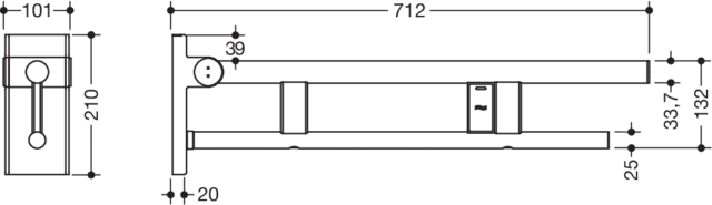 HEWI Stützklappgriff „System 900“