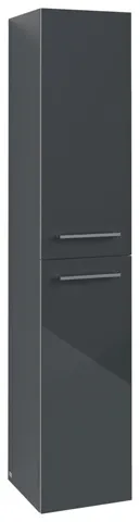 Villeroy & Boch Hochschrank „Avento“ 35 × 176 × 37,2 × 37,2 cm in Crystal Grey, Anschlag rechts, Soft Closing, 2 Türen