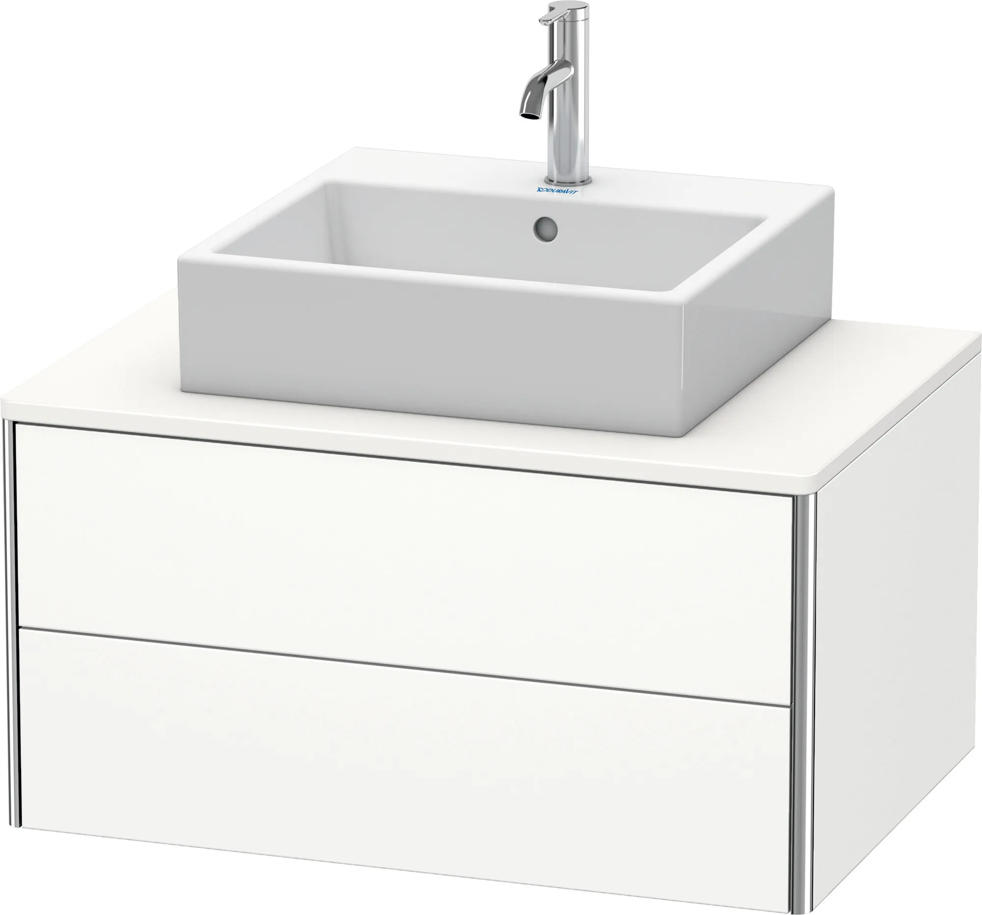 Duravit Waschtischunterschrank wandhängend „XSquare“ 80 × 40 × 54,8 cm Weiß Seidenmatt Becken: mittig / Front- & Korpusfarbe: Weiß Seidenmatt / Größe: 80 × 54,8 × 40 cm / Oberfläche: Lack / Profile: Chrom / Schubladen: 2 Duravit Waschtischunterschrank wandhängend „XSquare“ 80 × 40 × 54,8 cm Weiß Seidenmatt Becken: mittig / Front- & Korpusfarbe: Weiß Seidenmatt / Größe: 80 × 54,8 × 40 cm / Oberfläche: Lack / Profile: Chrom / Schubladen: 2