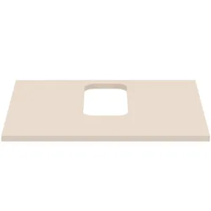 Waschtischplatte i.life B mittiger Ausschnitt für ein Wand-Waschtisch 602x507x18mm Weiß matt