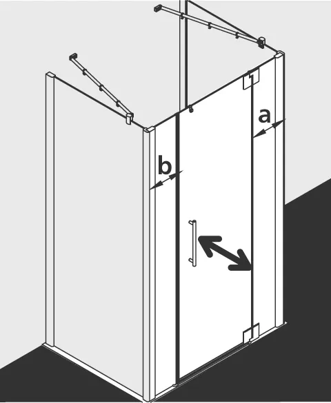 PASA XP PX1GL Pendeltür 1-flügelig links mit Festfeldern, für Nische und Ecke, Höhe 2000 mm, Wanneneinbaumaß 1350-1410 / 1375-1435 mm, Breitenverstellmaß 1350-1410 mm, Glasaußenkante 1350-1410 mm, Farbe Silber Mattglanz, Glas ESG Klar PASA XP PX1GL Pendeltür 1-flügelig links mit Festfeldern, für Nische und Ecke, Höhe 2000 mm, Wanneneinbaumaß 1350-1410 / 1375-1435 mm, Breitenverstellmaß 1350-1410 mm, Glasaußenkante 1350-1410 mm, Farbe Silber Mattglanz, Glas ESG Klar