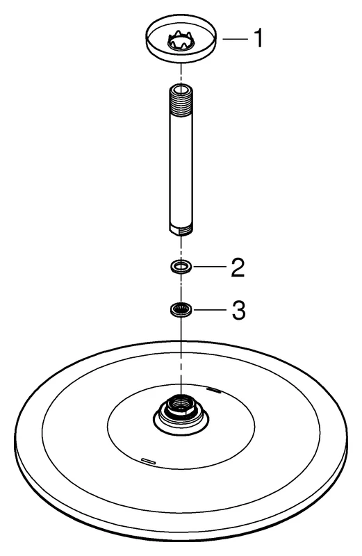 Kopfbrauseset Rainshower Mono 310 26559, Deckenauslass 142 mm, chrom