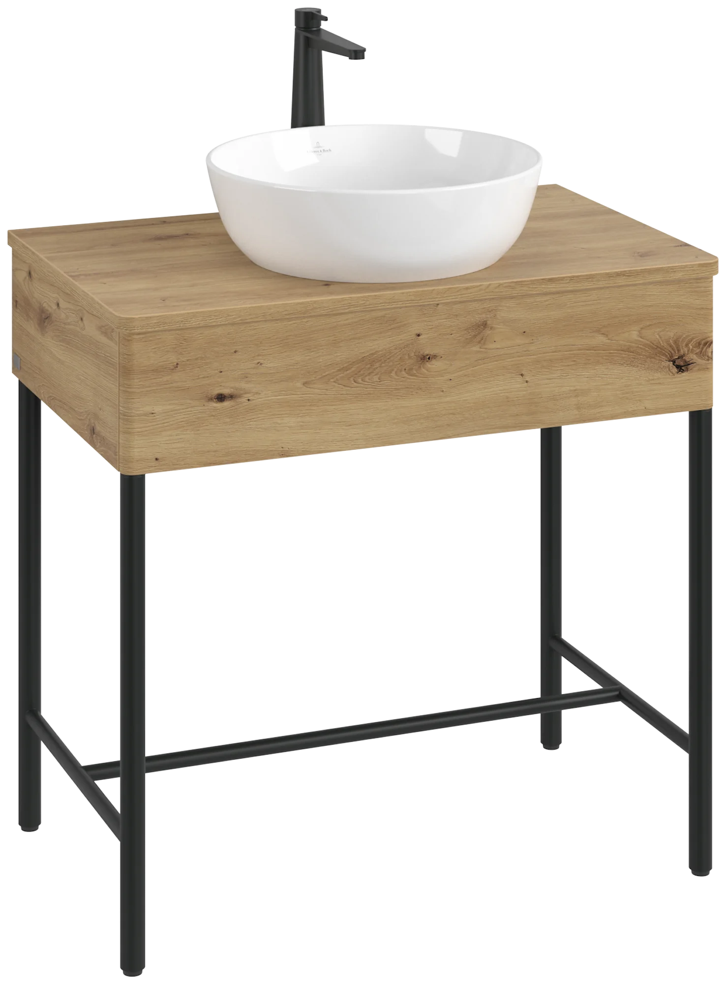 Villeroy & Boch Waschbeckenunterschrank Artis K60051, Eckig Oak Natural Touch, 800x782x500mm, Push-to-open Funktion, mit Hahnlochbohrung Villeroy & Boch Waschbeckenunterschrank Artis K60051, Eckig Oak Natural Touch, 800x782x500mm, Push-to-open Funktion, mit Hahnlochbohrung