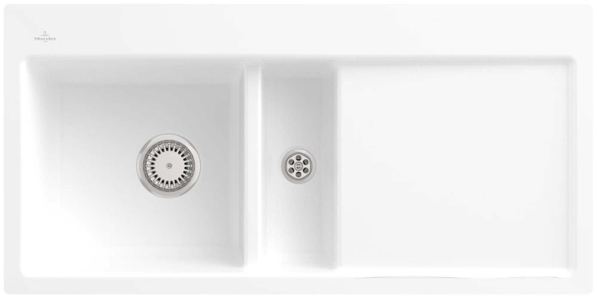 Villeroy & Boch Subway 60 Flat Spüle, flächenbündig, Stone White CeramicPlus