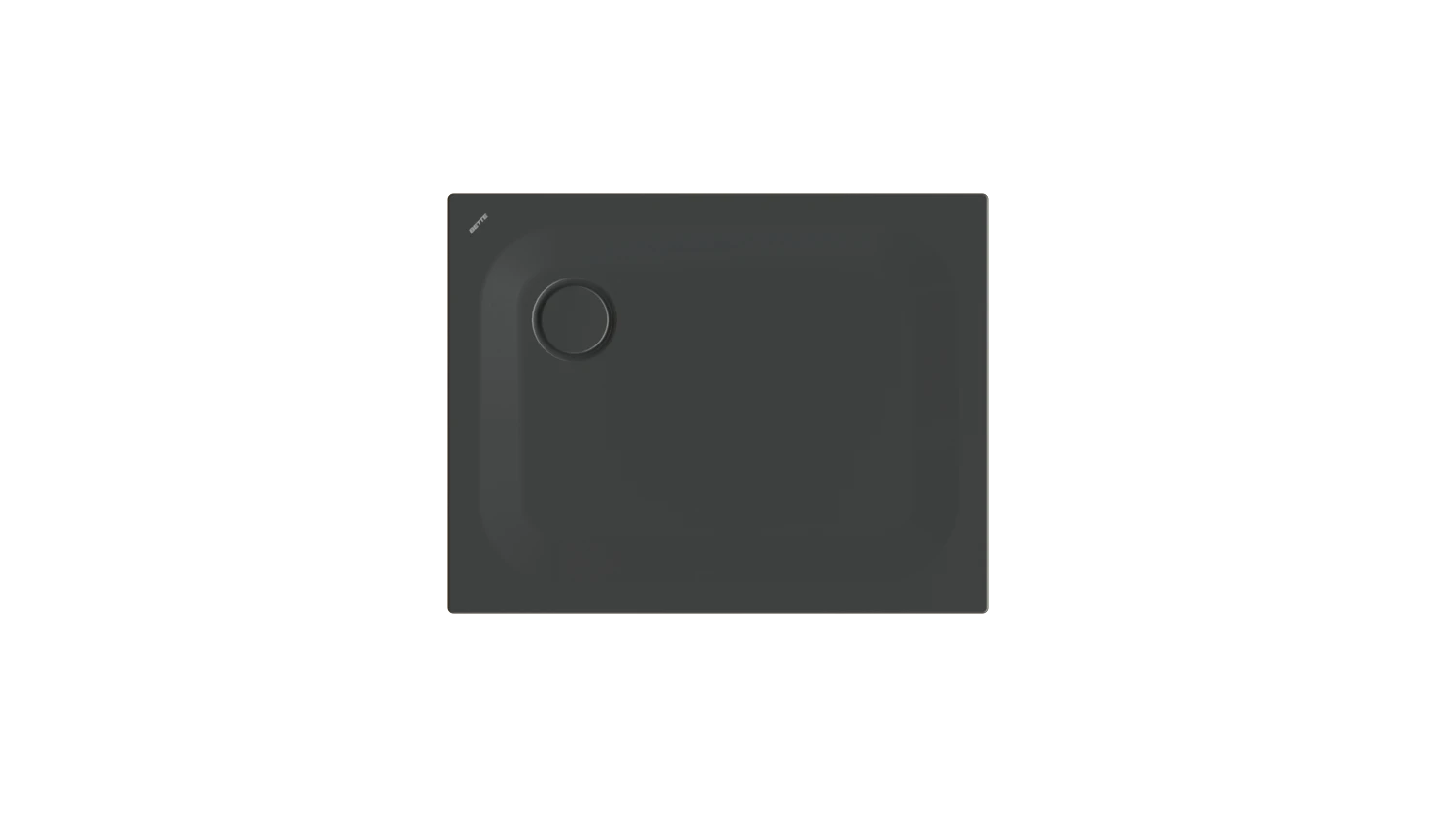 Bette rechteck Duschwanne „BetteUltra“ 900 × 700 mm ohne Oberflächenbeschichtung, ohne Oberflächenveredelung, mit Wannenträger, in Ebony