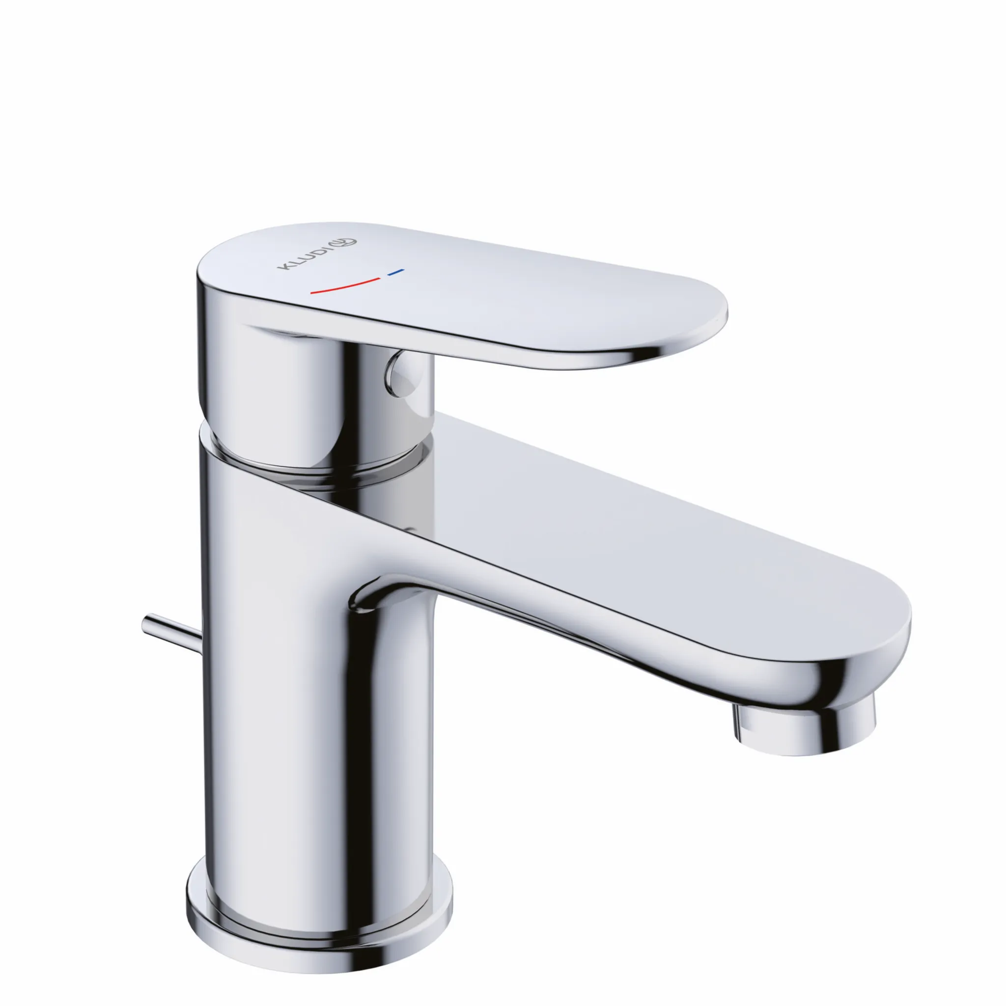 Kludi-X1 Waschtisch-Einhandmischer 75, chrom, DN15, SmartStart, 4,5 l/min, DVGW-zugelassen