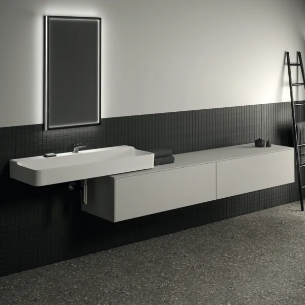Ideal Standard Waschtischunterschrank „Conca“ 238,7 × 37 × 50,5 cm Weiß matt lackiert