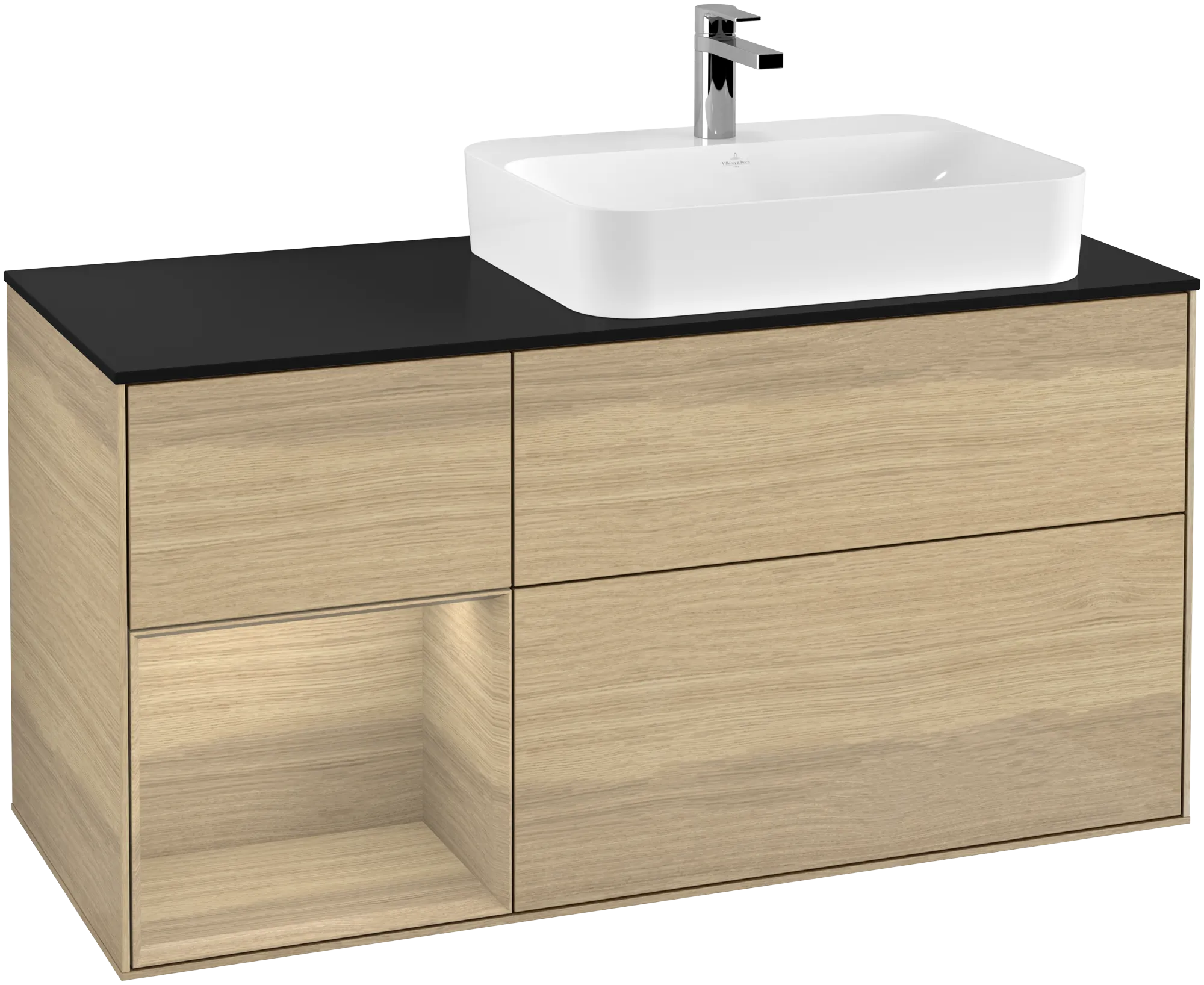 Villeroy & Boch Finion Waschbeckenunterschrank F39 1200x603x501mm mit Beleuchtung