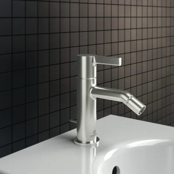 Ideal Standard Bidetarmatur Joy, Atelier Collections, Ausladung 115mm, Silver Storm