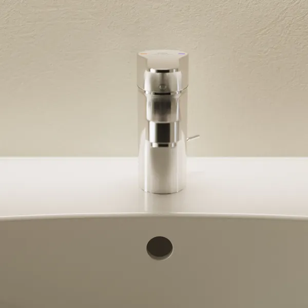 Waschtischarmatur H80 Cerabase mit Metall-Ablaufgarnitur Ausladung 106mm Chrom Waschtischarmatur H80 Cerabase mit Metall-Ablaufgarnitur Ausladung 106mm Chrom