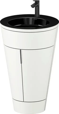 Duravit Waschtischunterschrank bodenstehend „Starck 1“ 56 × 86,4 × 60,5 cm in Schwarz Hochglanz