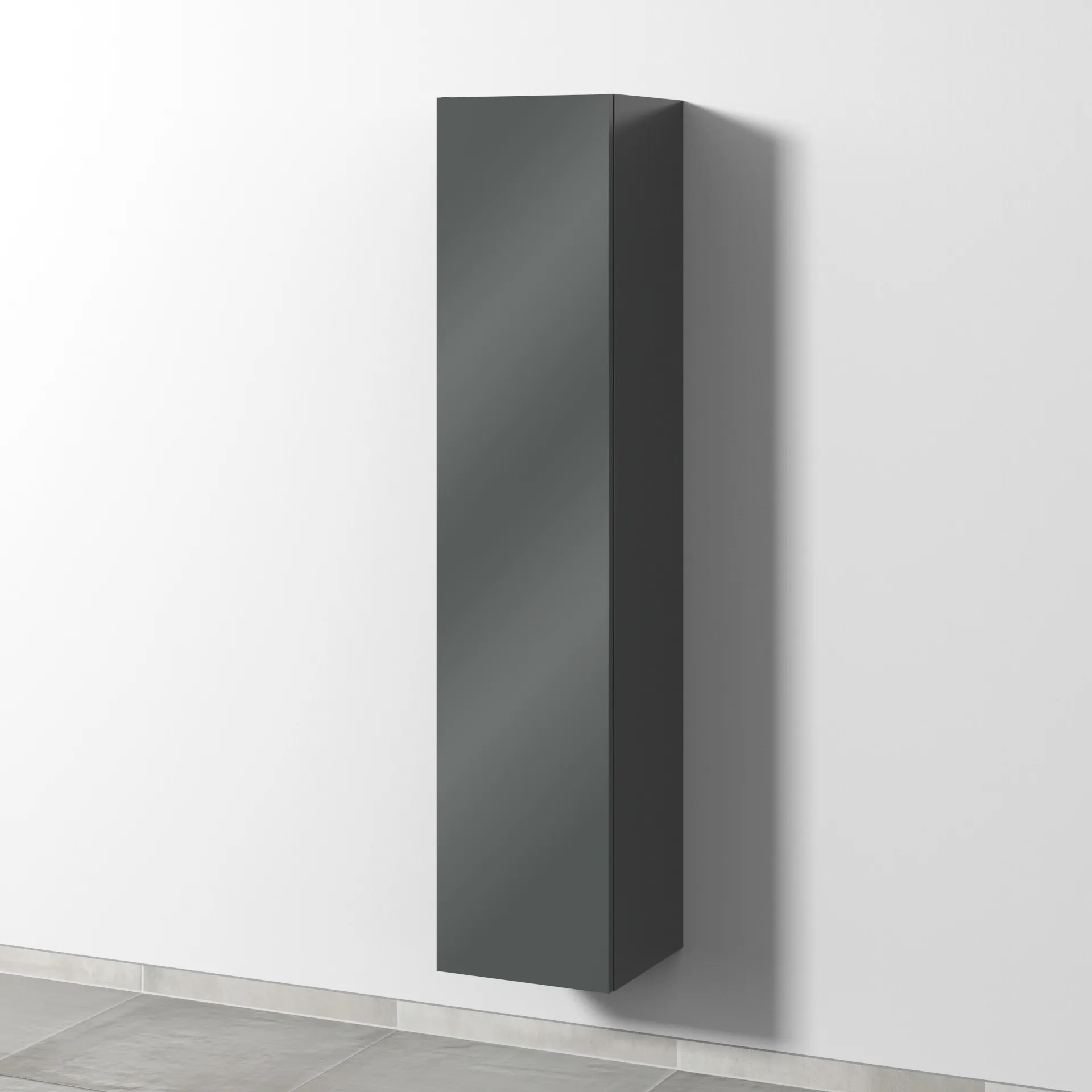 Sanipa Hochschrank „2morrow“ 350 × 1615 × 350 mm in Anthrazit (glanz)