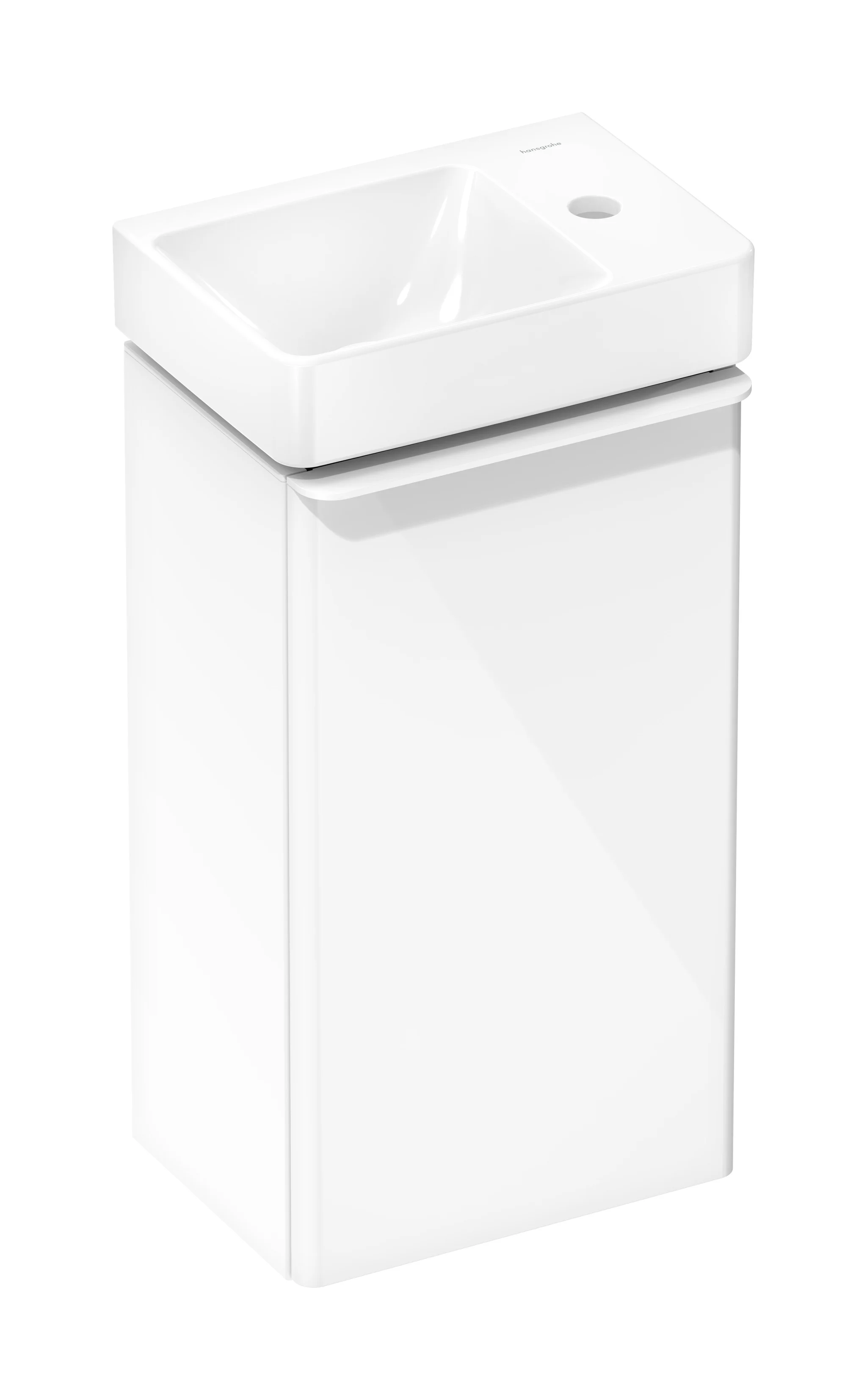 Hansgrohe Xelu Q Handwaschbecken, weiß, 360x250 mm, wandhängend, mit Ablage rechts, SmartClean, ohne Überlauf