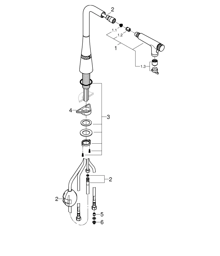 Spültischbatterie Zedra SmartControl 31886, ausziehbare Dual Spülbrause, chrom Spültischbatterie Zedra SmartControl 31886, ausziehbare Dual Spülbrause, chrom