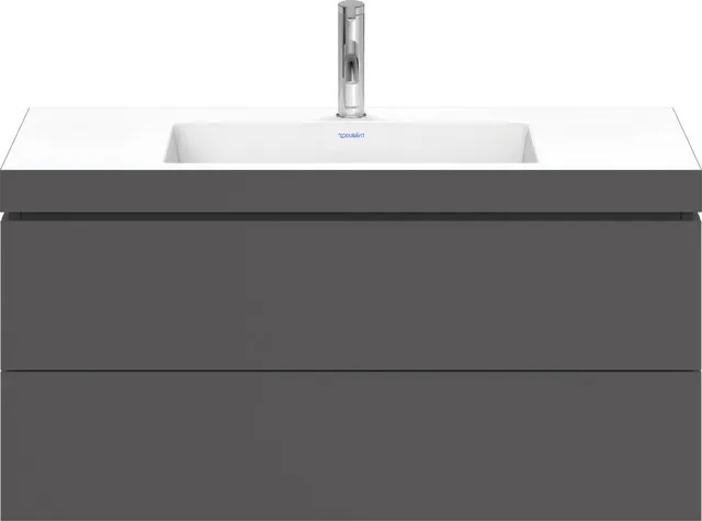 Duravit Möbelset c-shaped Set wandhängend wandhängend „L-Cube“ 100 × 50 × 48 cm Graphit Matt