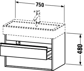 Duravit Waschtischunterschrank wandhängend „Ketho“ 75 × 48 × 44 cm Taupe Matt Duravit Waschtischunterschrank wandhängend „Ketho“ 75 × 48 × 44 cm Taupe Matt
