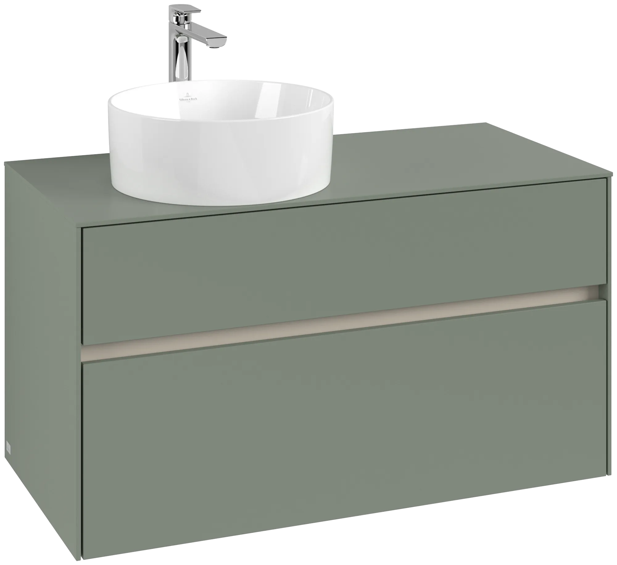Villeroy & Boch Collaro Waschbeckenunterschrank C039B0, 1000 x 548 x 500 mm, Soft Green