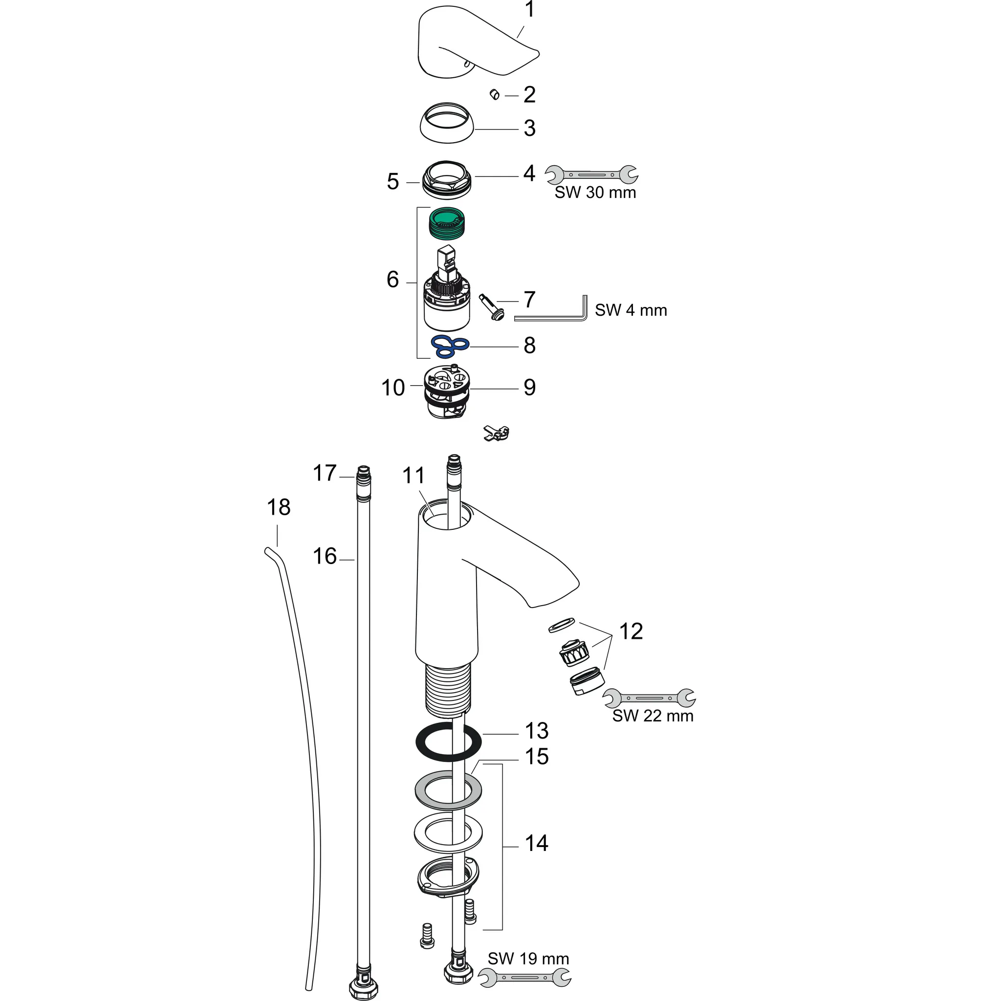 Hansgrohe Metris Einhebel-Waschtischmischer 110 mit Zugstangen-Ablaufgarnitur, Chrom Hansgrohe Metris Einhebel-Waschtischmischer 110 mit Zugstangen-Ablaufgarnitur, Chrom