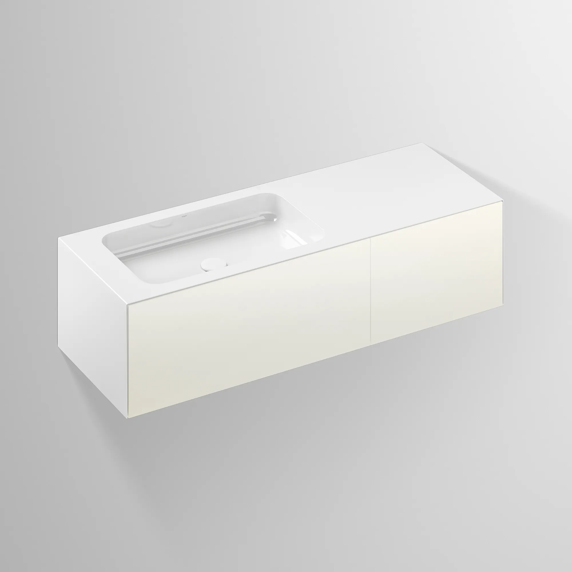 Alape Waschplatz „FO-Serie“ 1254 × 350 mm, ohne Hahnlochbohrung, links Alape Waschplatz „FO-Serie“ 1254 × 350 mm, ohne Hahnlochbohrung, links