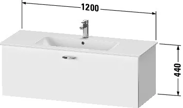 Duravit Waschtischunterschrank wandhängend „XBase“ 120 × 44 × 47,5 cm in Eiche Natur