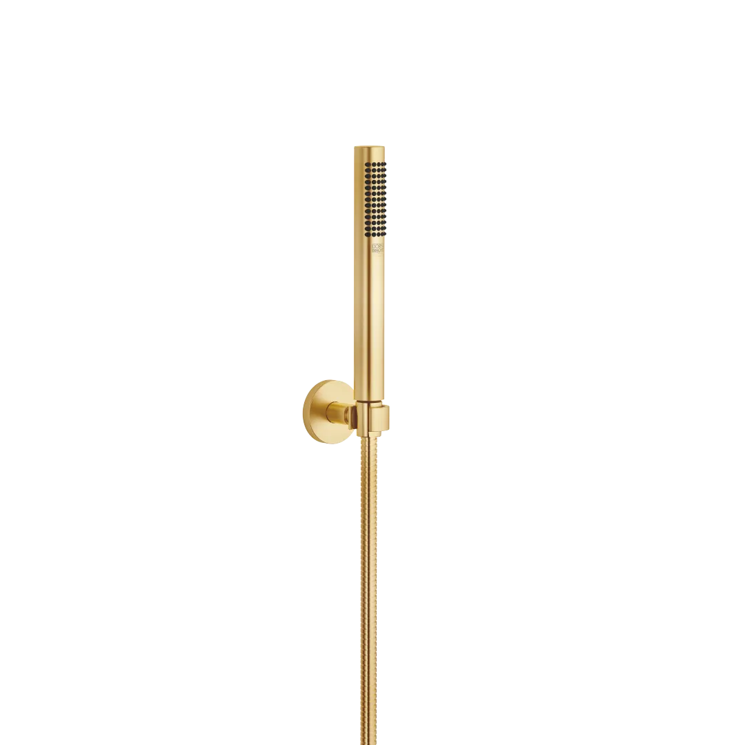 Dornbracht Schlauchbrausegarnitur SERIENSPEZIFISCH Gold gebürstet PVD, FlowReduce, Durchfluss max. 6,8 l/min, Rosette Ø 55 mm, Metallschlauch 1250 mm mit Verdrehschutz Dornbracht Schlauchbrausegarnitur SERIENSPEZIFISCH Gold gebürstet PVD, FlowReduce, Durchfluss max. 6,8 l/min, Rosette Ø 55 mm, Metallschlauch 1250 mm mit Verdrehschutz